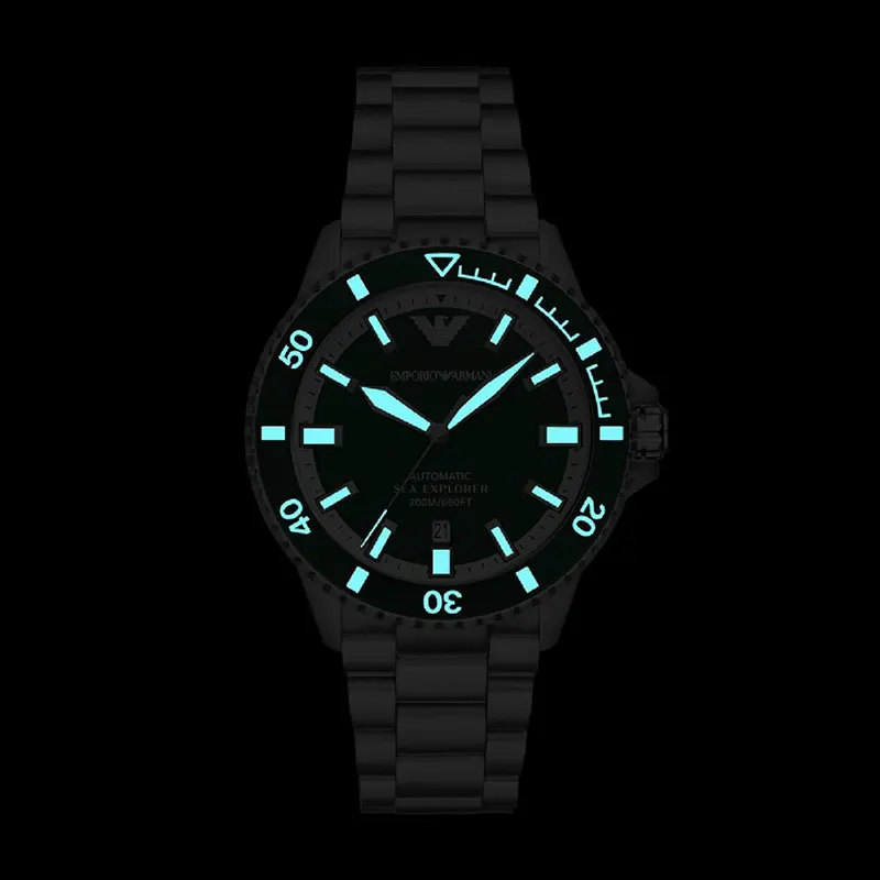 Emporio Armani Sea Explorer Green Dial Men's Watch- AR60080